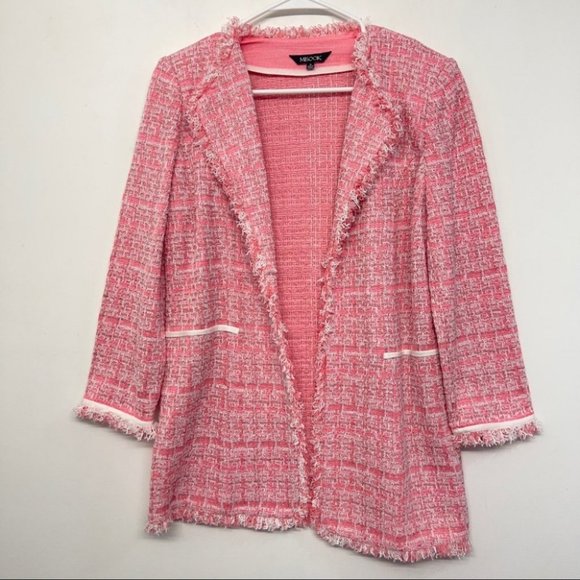 Misook Pink Textured Blazer - Picture 1 of 7
